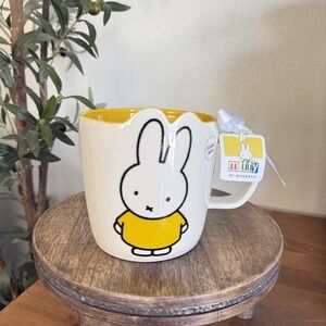 Miffy Ivory Ceramic Coffee/Tea Mug by Magenta Yellow Interior Double Sided NWT